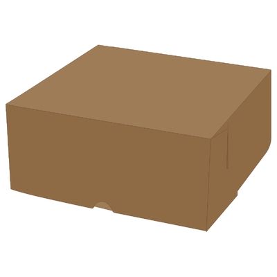 Cardboard Cake Box 9 x 9 x 4 inches - Kraft Brown [Value Buy]  