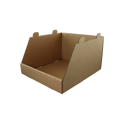 Stackable Storage & Bin Box - 18032 Kraft Brown (One Piece Self Locking Cardboard Storage Box)    