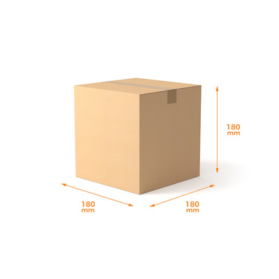 RSC 180 CUBE - Shipping Carton (Tape Bottom/Tape Top) - 1C Kraft Brown Board (P/N275534) (MTO)