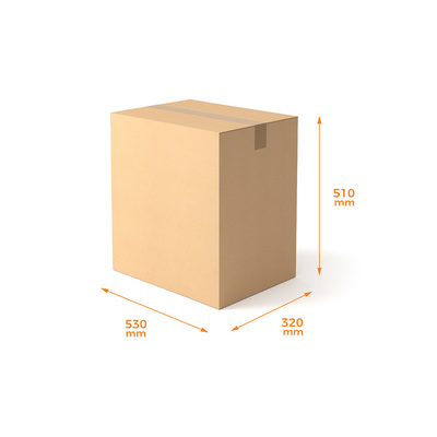 RSC 1/2 REMOVAL - Shipping Carton (Tape Bottom/Tape Top) - 1C Kraft Brown Board (P/N275548) (MTO)