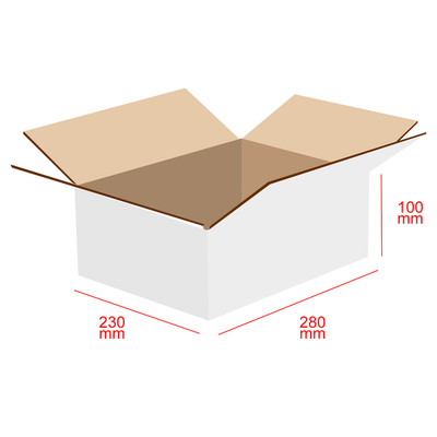 RSC C4 - Shipping Carton (Tape Bottom/Tape Top) - 1C Kraft White Board (P/N273449)