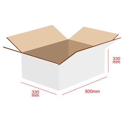 RSC CODE 175 - Shipping Carton (Tape Bottom/Tape Top) - 1C Kraft White Board (P/N273370)