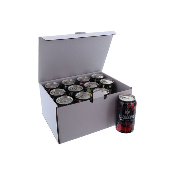 12 Pack 375ml Beer Can Mailing & Postage Box (Upright)