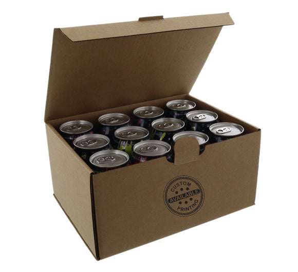12 Pack 375ml Beer Can Mailing & Postage Box (Upright)