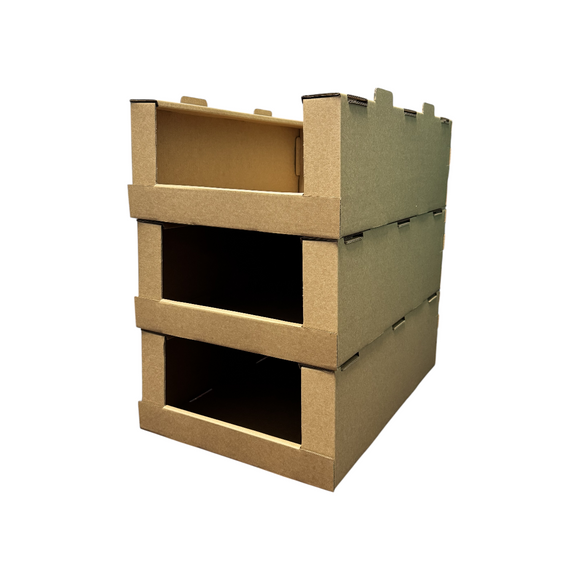 SUPER Strong 1EB Stackable Pick Bin Box & Part Box Small 34849 - Kraft Brown