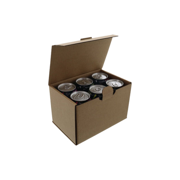 6 Pack 375ml Beer Can Mailing & Postage Box (Upright)