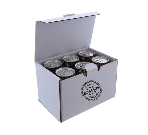 6 Pack 375ml Beer Can Mailing & Postage Box (Upright)