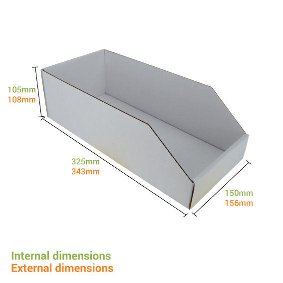 Pick Bin Box & Part Box 17972 (One Piece Self Locking Cardboard Storage Box)