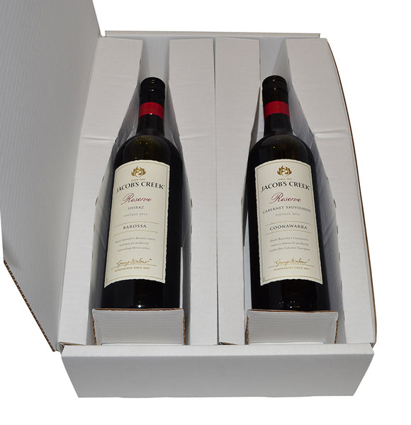 One Piece Heavy Duty Double Wine Postage Box (Inserts sold separately 24988)