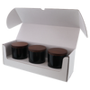 Large Candle Plain Glass 3 Pack with Insert (MTO)