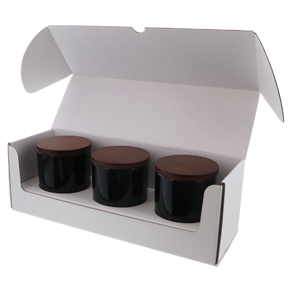 Large Candle Plain Glass 3 Pack with Insert (MTO)