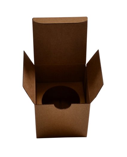 Candle Small 1 Oxford/Cambridge Jar Pack Upright with Insert - Kraft Brown (MTO) - ACP