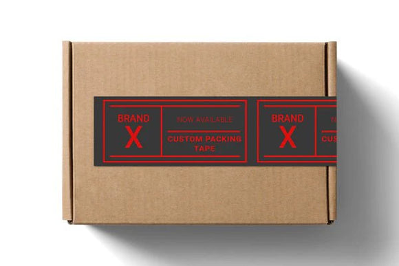 Custom Printed Black Backing Plastic Packaging Tape - One PMS Colour (Width 48mm x 100 Metres per Roll)