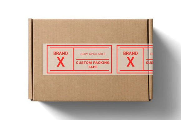 Custom Printed Transparent Plastic Packaging Tape - One PMS Colour (Width 48mm x 100 Metres per Roll)