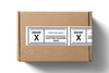 Custom Printed White Backing Plastic Packaging Tape - One Colour Black (Width 48mm x 100 Metres per Roll)