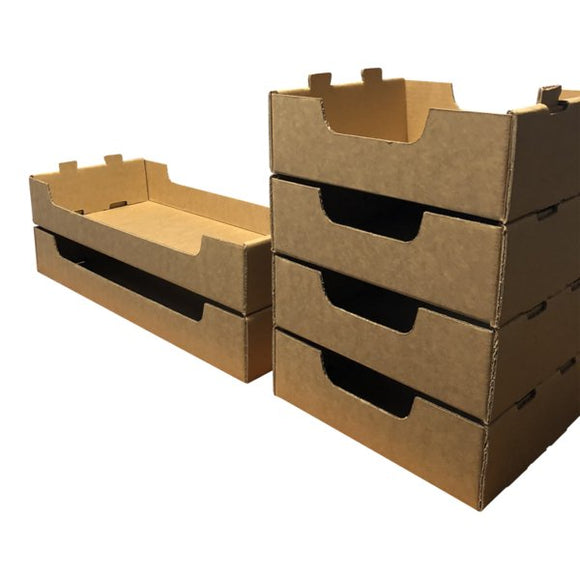Large Heavy Duty Stackable Cardboard Catering and Storage Tray (One Piece Self Locking) - ACP