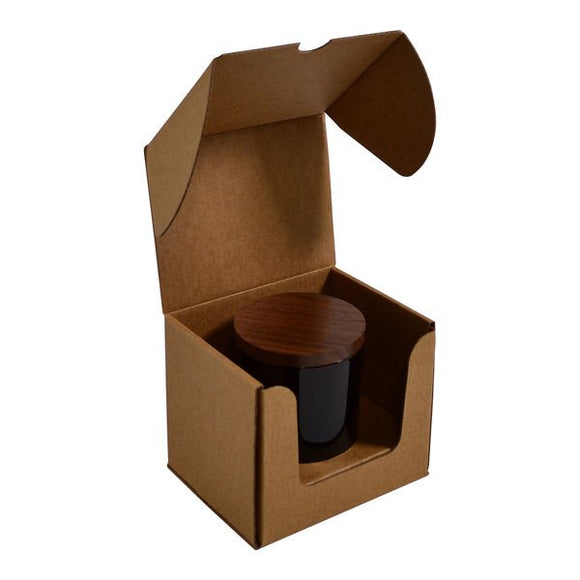 Medium Candle Plain Glass 1 Oxford/Cambridge Jar Pack with Insert - Kraft Brown (MTO) - ACP