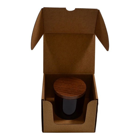 Medium Candle Plain Glass 1 Oxford/Cambridge Jar Pack with Insert - Kraft Brown (MTO) - ACP