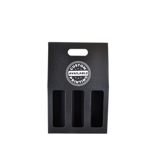 One Piece 3 Bottle Gable Top Wine Box with Window 19273 - ACP
