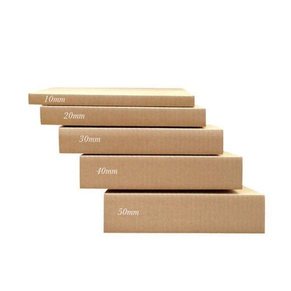 SAMPLE - B FLUTE - A1 Multi Crease Box (1 Box 5 Heights 10/20/30/40/50mm) - Kraft Brown - ACP