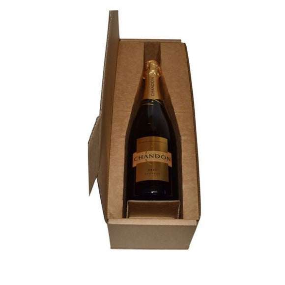 SAMPLE - B Flute - INSERT for One Piece Single & Double Heavy Duty Wine Postage Box - Kraft Brown (Box sold separately) - ACP