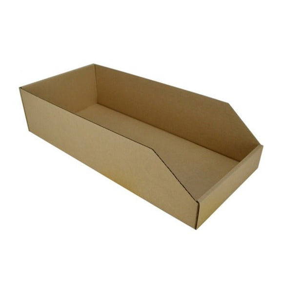 SAMPLE - B Flute - Pick Bin Box & Part Box 17977 (One Piece Self Locking Cardboard Storage Box) - Kraft Brown - ACP