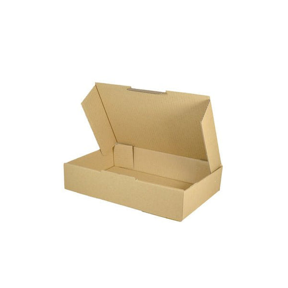 Sample Post Boxes SAMPLE - B Flute - Small Post Box for 500gram Post Satchel - Kraft Bro ...