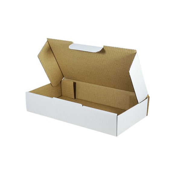 Sample Post Boxes SAMPLE - B Flute - Small Post Box for 500gram Post Satchel - Kraft Whi ...