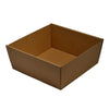 SAMPLE - E Flute - 80mm High Medium Square Catering Tray - Kraft Brown (lid sold separately) - ACP