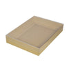 SAMPLE - E Flute - A4 Cardboard Gift Box with Clear Lid - 50mm High - Kraft Brown - ACP