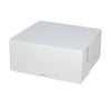 SAMPLE - E Flute - Cardboard Cake Box 9 x 9 x 4 inches - Kraft White - ACP