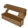 SAMPLE - E Flute - One Piece Cardboard Gift Box 23764 with Window Cut-out - Kraft brown - ACP