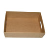 SAMPLE - E Flute - Small Gourmet Hamper Display Tray With Hand Holds 25163 - Kraft Brown (Outer Box Sold Separately) - ACP