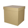 SAMPLE - E Flute - Two Piece 300mm Cube Gift Box (Base & Lid) - Kraft Brown - ACP