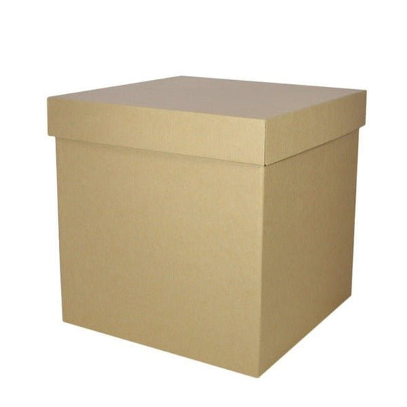 SAMPLE - E Flute - Two Piece 300mm Cube Gift Box (Base & Lid) - Kraft Brown - ACP
