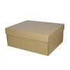 SAMPLE - E Flute - Two Piece Rectangle Boot Cardboard Gift Box (Base & Lid) - Kraft Brown - ACP