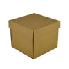 SAMPLE - E Flute - Two Piece Square Cardboard Gift Box 19278 (Base & Lid) - Kraft Brown - ACP