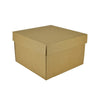 SAMPLE - E Flute - Two Piece Square Cardboard Gift Box 19279 (Base & Lid) - Kraft Brown - ACP