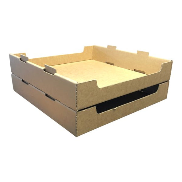 Carton Box Stackable SAMPLE - Large Heavy Duty Stackable Cardboard Catering and Storage Tra ...