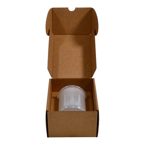 SAMPLE - Medium Glass Candle 1 Danube Jar Pack with Insert - Kraft Brown - ACP