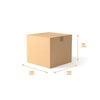 SAMPLE - RSC Shipping Carton Half 180 Cube - 1C Kraft Brown (180 x 180 x 90mm) - ACP