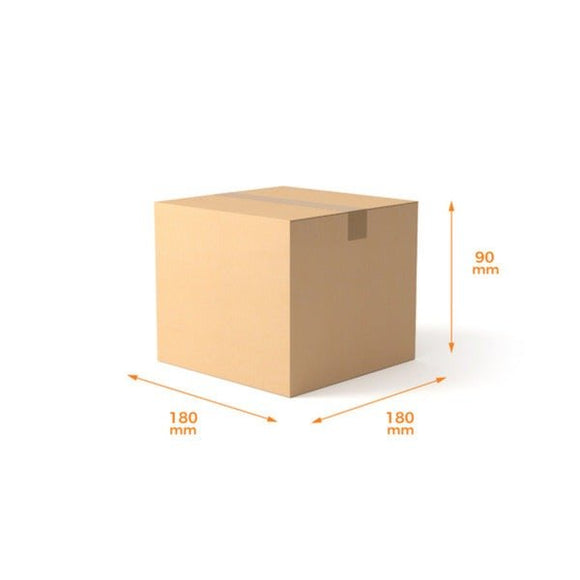 SAMPLE - RSC Shipping Carton Half 180 Cube - 1C Kraft Brown (180 x 180 x 90mm) - ACP
