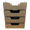 Small Heavy Duty Storage Box - Stackable Cardboard Catering and Storage Tray (One Piece Self Locking) - ACP