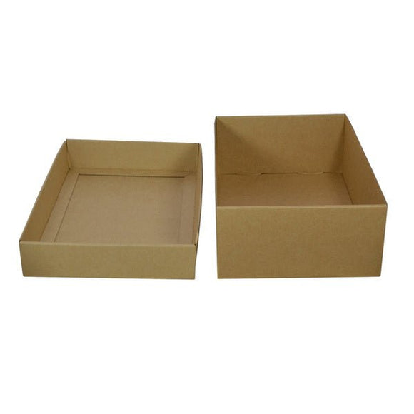 Two Piece Cardboard Shoe Box - 100mm High (Base & Lid) - ACP