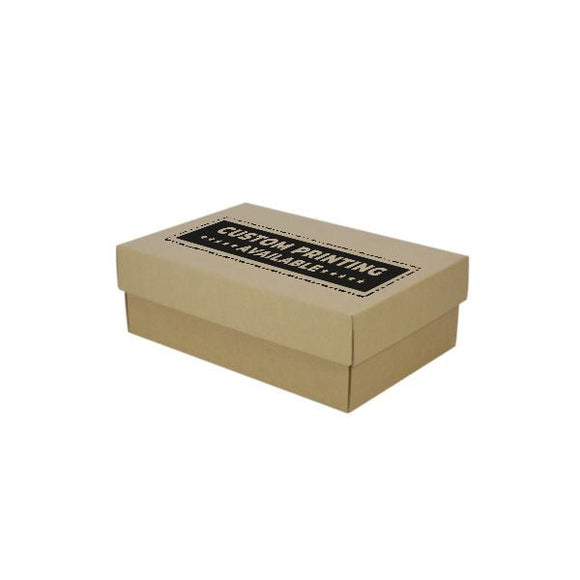 Two Piece Cardboard Shoe Box - 100mm High (Base & Lid) - ACP